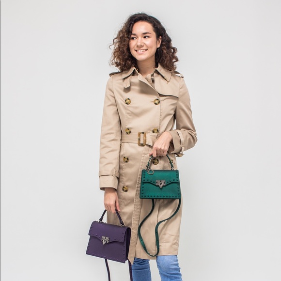 MEDIUM purple cute studded handbag for women - Picture 2 of 6